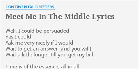 lyrics to meet me in the middle.